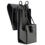 Estuche cuero duro con presilla para cinturón 3'' y anillos D